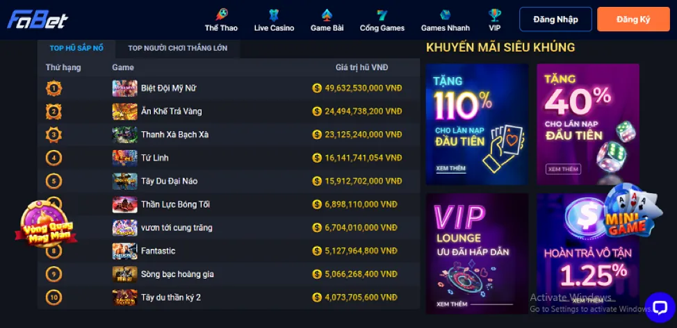 Ứng dụng di động 62win